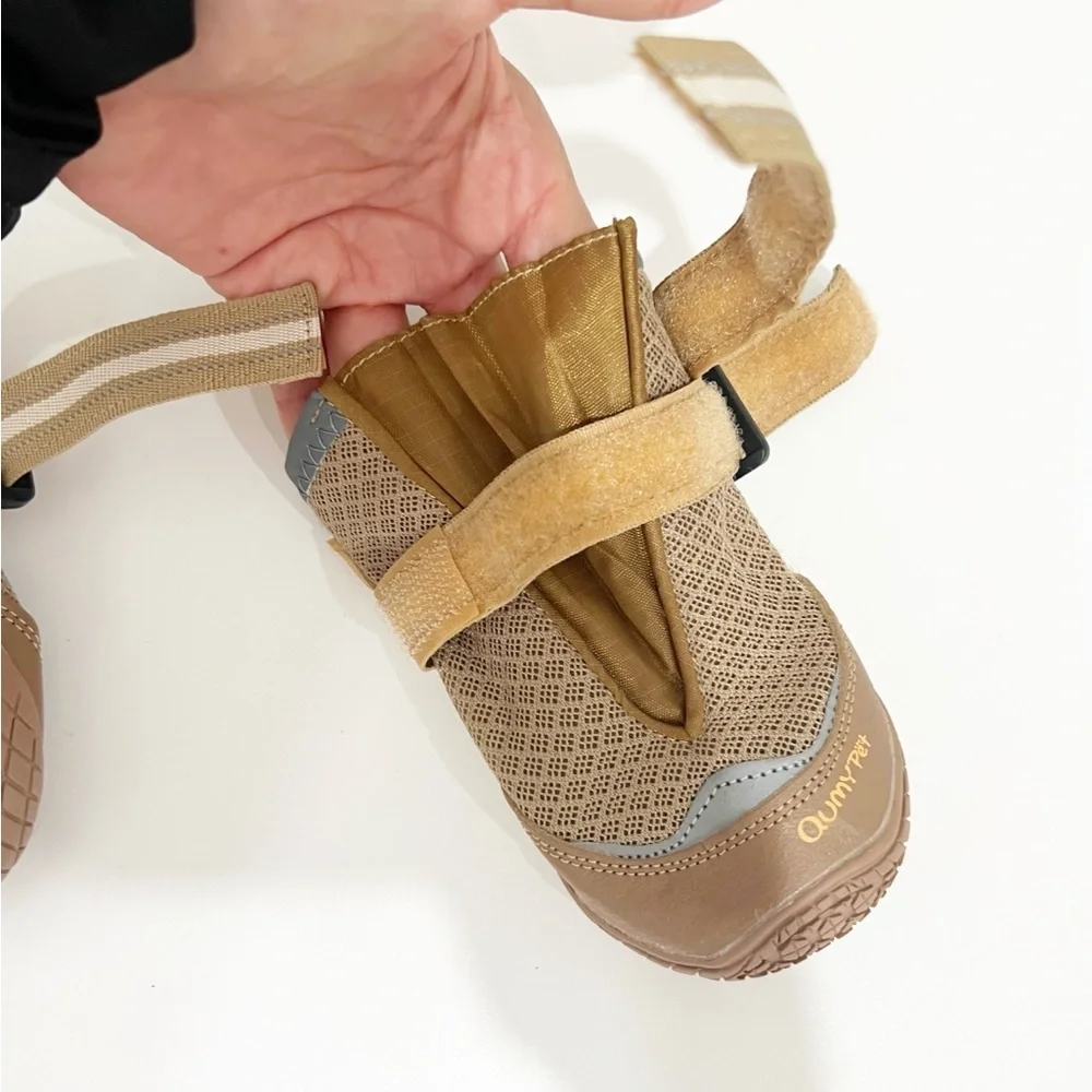 Tan Dog Shoes- 1 pair only Size 6